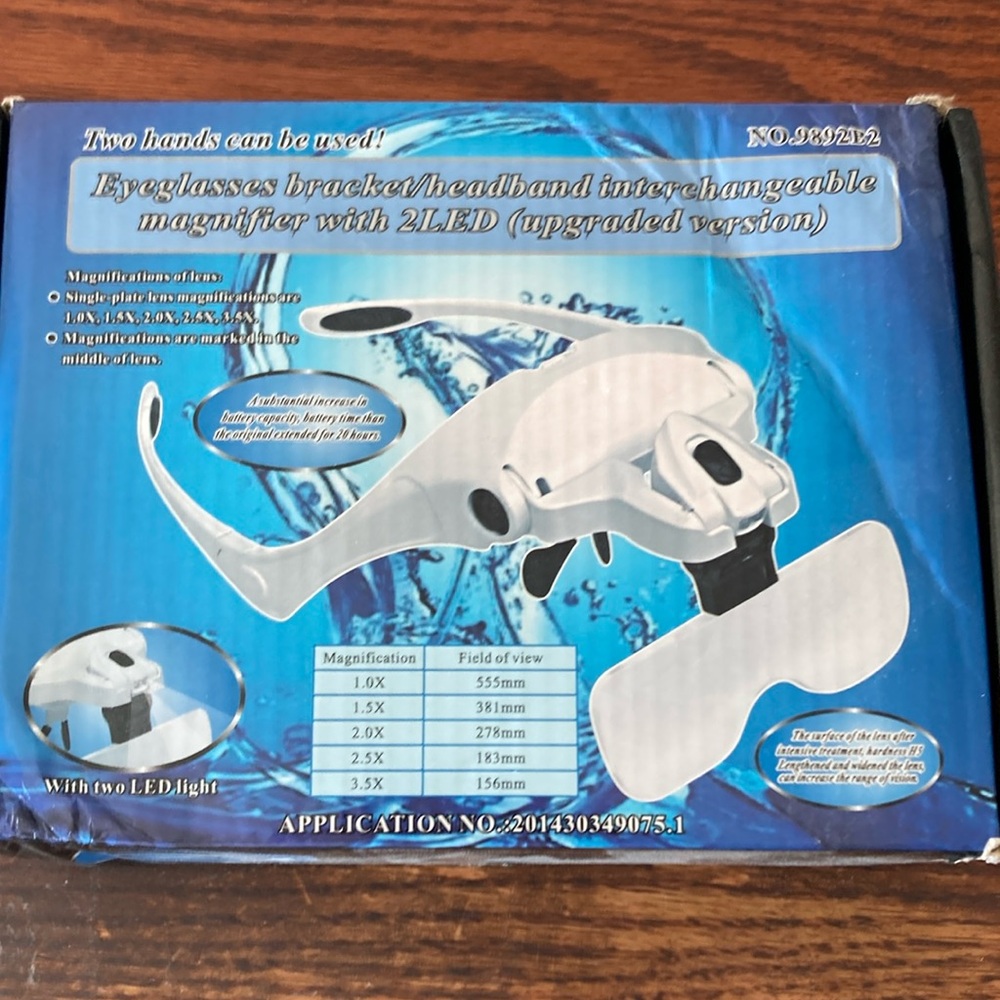 Hands-Free Head Mount Magnifier with LED Lights